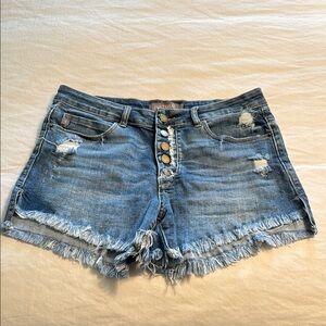 Joules Blue Distressed Denim Shorts